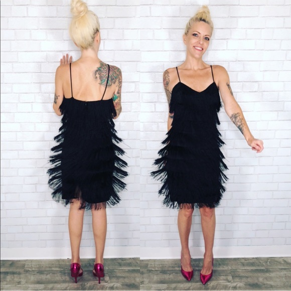 Vintage New Leaf Fringe Flapper Dress - Picture 10 of 16